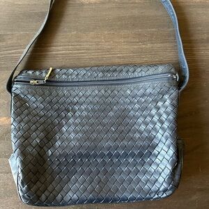 Vintage Meyers Woven Leather Shoulder Bag